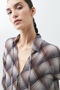 L165GBL9 CAMISA ESCOCESA CON LAZOS