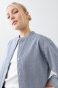 L165GBT5 CAMISA RAYADA DE JEAN CUELLO MAO
