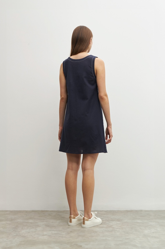 L158GDM1 VESTIDO BORDADO FLORAL