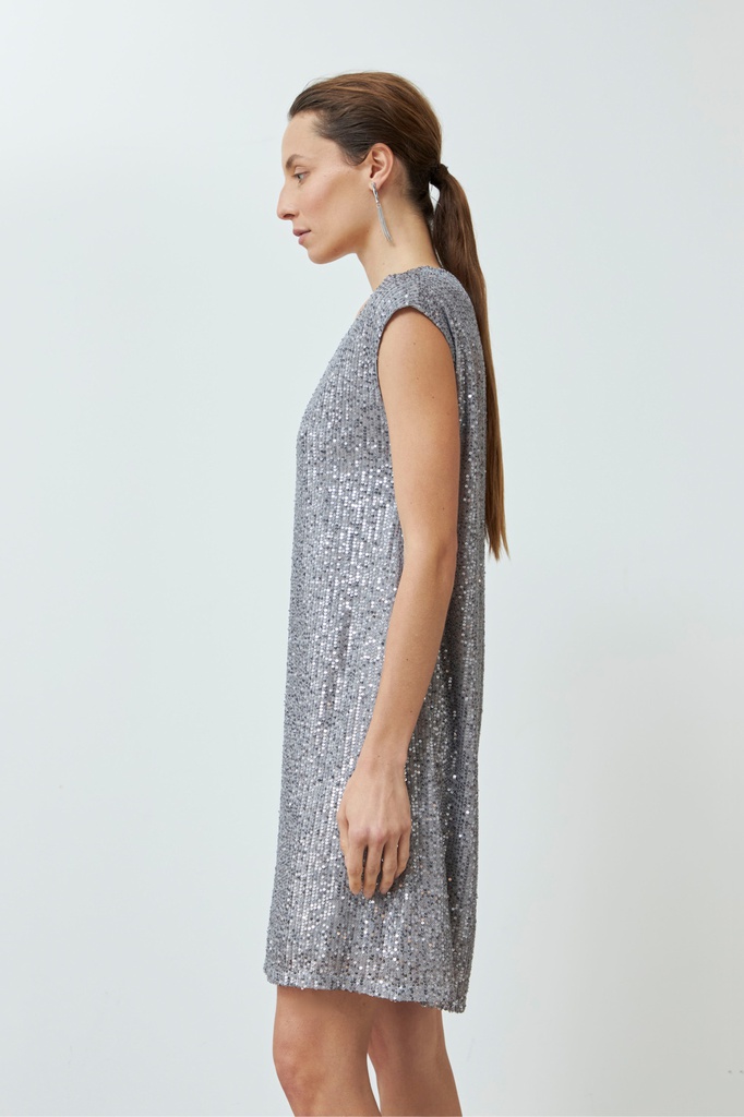 L165GDM8 VESTIDO MIDI LENTEJUELAS