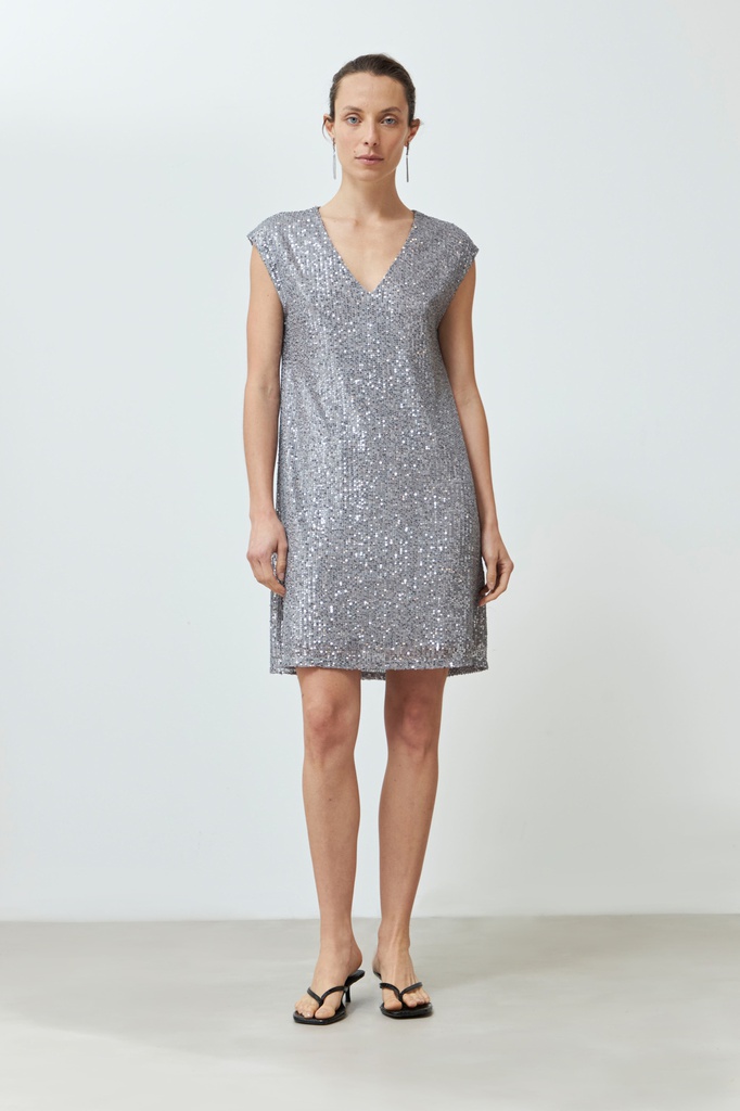 L165GDM8 VESTIDO MIDI LENTEJUELAS