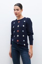 L163GKS1 SWEATER CON BORDADO FLORAL