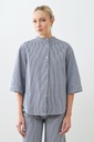 L165GBT5 CAMISA RAYADA DE JEAN CUELLO MAO