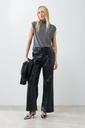 L165GBS3 BLUSA LUREX CON TABLAS EN HOMBRO
