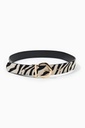 L167ALB1 CINTURON ESTAMPA CEBRA REVERSIBLE