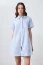 L167GDM5 VESTIDO CAMISERO CON VOLADOS