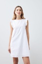 L167GDM8 VESTIDO DE LINO CON VIVO METALICO