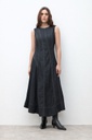 L170GDX3 MAXI VESTIDO DE JEAN CON CORTES