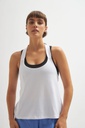 L129GAT3 MUSCULOSA CON ELASTICOS ESTAMPADOS