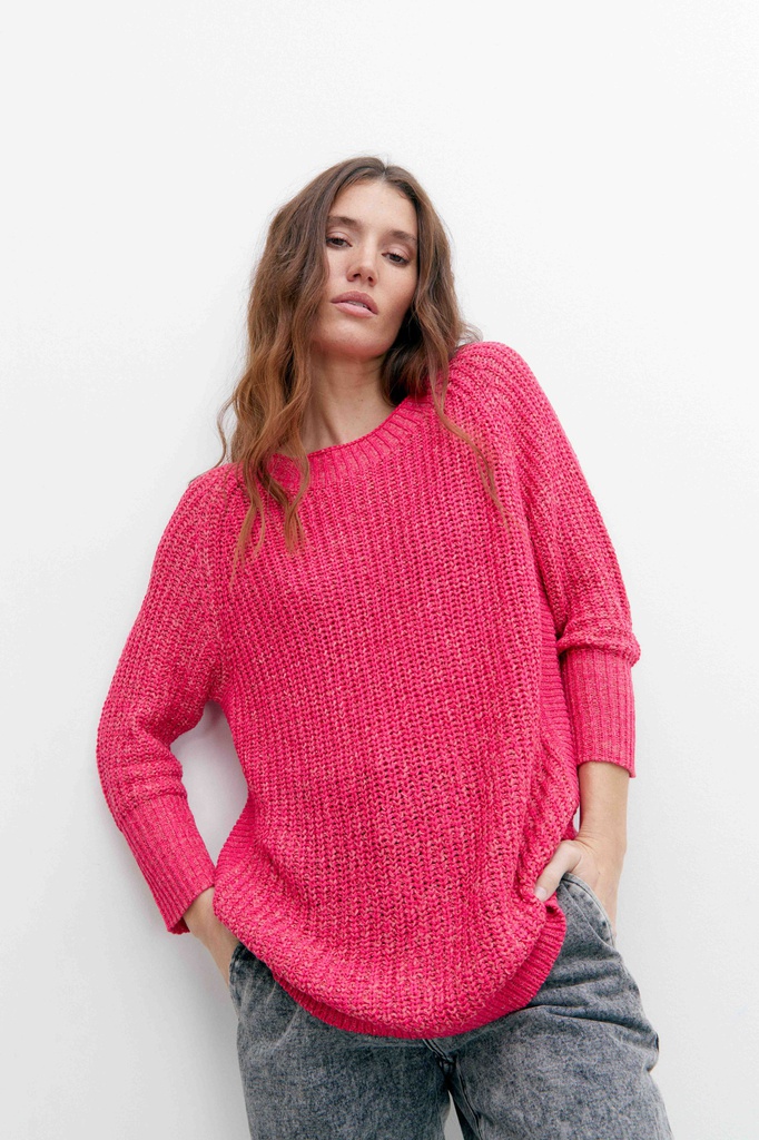 L145GKS5 SWEATER CINTA CON RUEDO CURVO