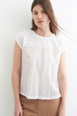 L147GBH2 BLUSA ESCOTE BASE CON BRODERIE