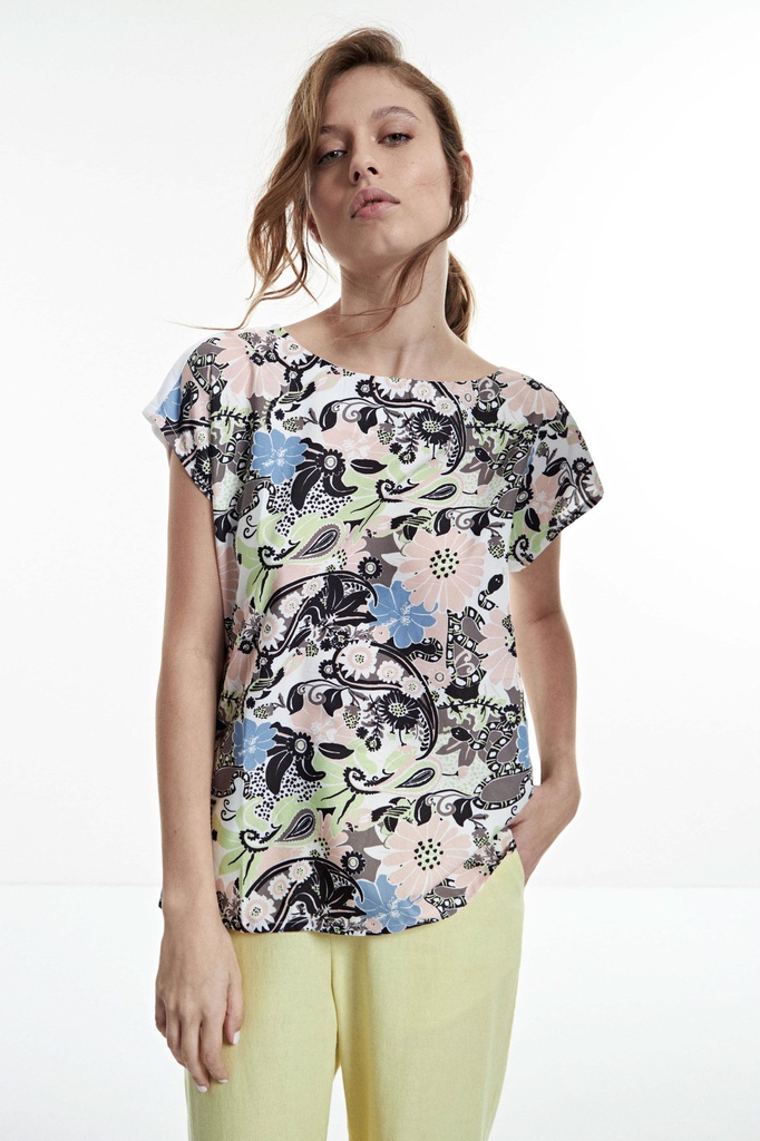 L147GBH3 BLUSA FRENTE ESTAMPADO FLORAL