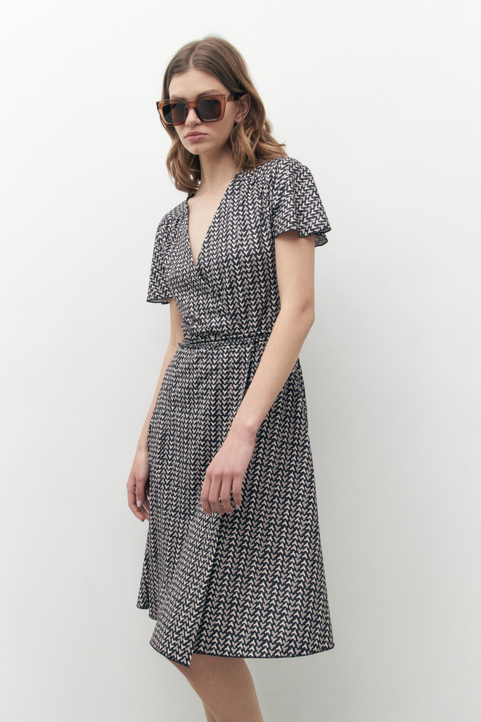 L156GDS1 VESTIDO CRUZADO ESTAMPADO
