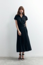 L155GDX5 VESTIDO CON FALDA PLISADA