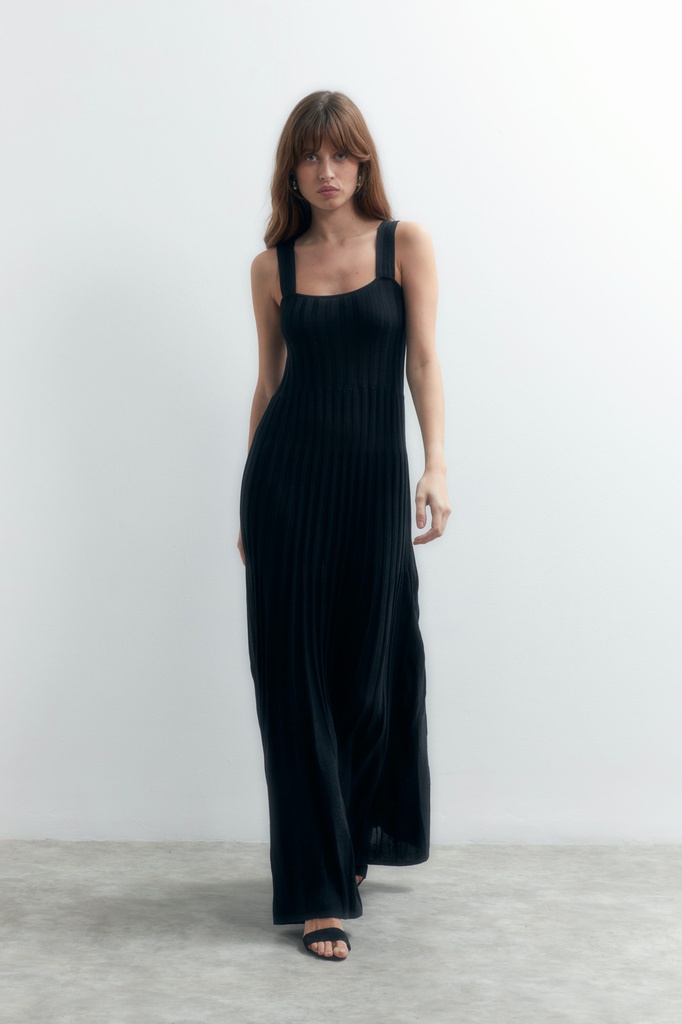 L155GKD1 VESTIDO TEJIDO CON DETALLE LUREX