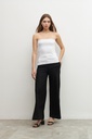 L158GPP2 PANTALON ANCHO DE LINO CON TAJO