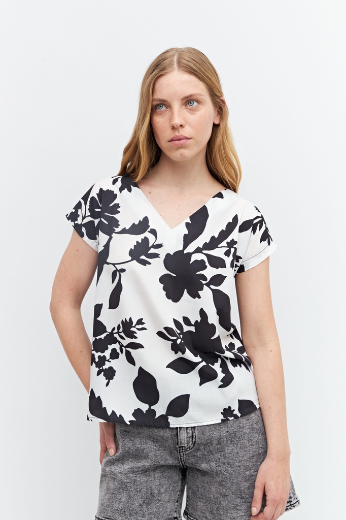L158GBH4 BLUSA FRENTE ESTAMPADO ABSTRACTO