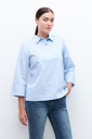 L160GBT3 BLUSA RAYADA CON CUELLO CAMISA