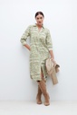 L160GDM4 VESTIDO CAMISERO ESTAMPA BICOLOR