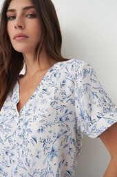 L146GBH1 BLUSA ESCOTE V ESTAMPADO FLORAL