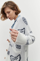 L144GKC1 CARDIGAN JACQUARD ARABESCO