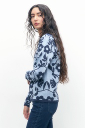 L153GKC2 CHAQUETA TEJIDA FLORAL