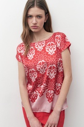 L157GBH5 BLUSA CON ESTAMPA BICOLOR
