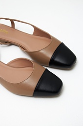 L155AFF3 BALLERINA DE CUERO COMBINADA ELOISE