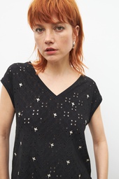 L155GBH8 BLUSA BRODERIE CON FLORES BORDADOS