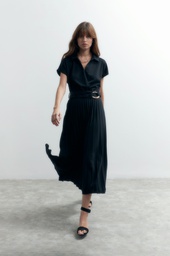 L155GDX5 VESTIDO CON FALDA PLISADA