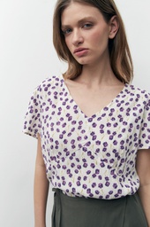 L157GBH1 BLUSA CON ESTAMPA FLORAL
