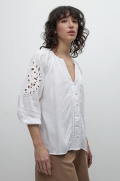L157GBL3 BLUSA ROMANTICA CON BOTONES