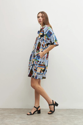 L158GDM10 VESTIDO CAMISERO ESTAMPADO