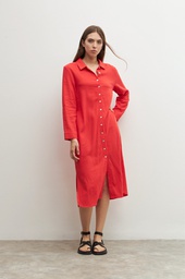 L158GDX18 VESTIDO DE LINO CAMISERO