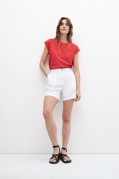 L158GPH3 SHORT DE LINO CON PINZAS
