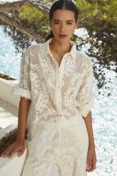 L158GBL2 CAMISA REJILLA FLORAL