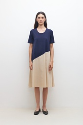 L159GDX2 VESTIDO COLOR BLOCK MANGA CORTA