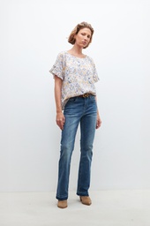 L160GBH4 BLUSA ESTAMPADA CON VOLADOS