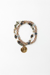 L165AJB1 PULSERA PIEDRAS NATURALES CON DIJE ACERO
