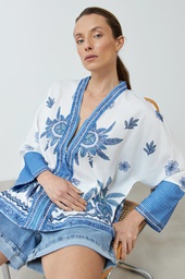L168GOK1 KIMONO ESTAMPADO CON CIERRE