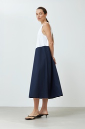 L168GDX11 MAXI VESTIDO BICOLOR